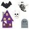 CookieCutter.com Haunted House Cookie Cutter 5 Piece Set, Ghost, Skull, Tombstone, Tin Plate Steel, Made in the USA